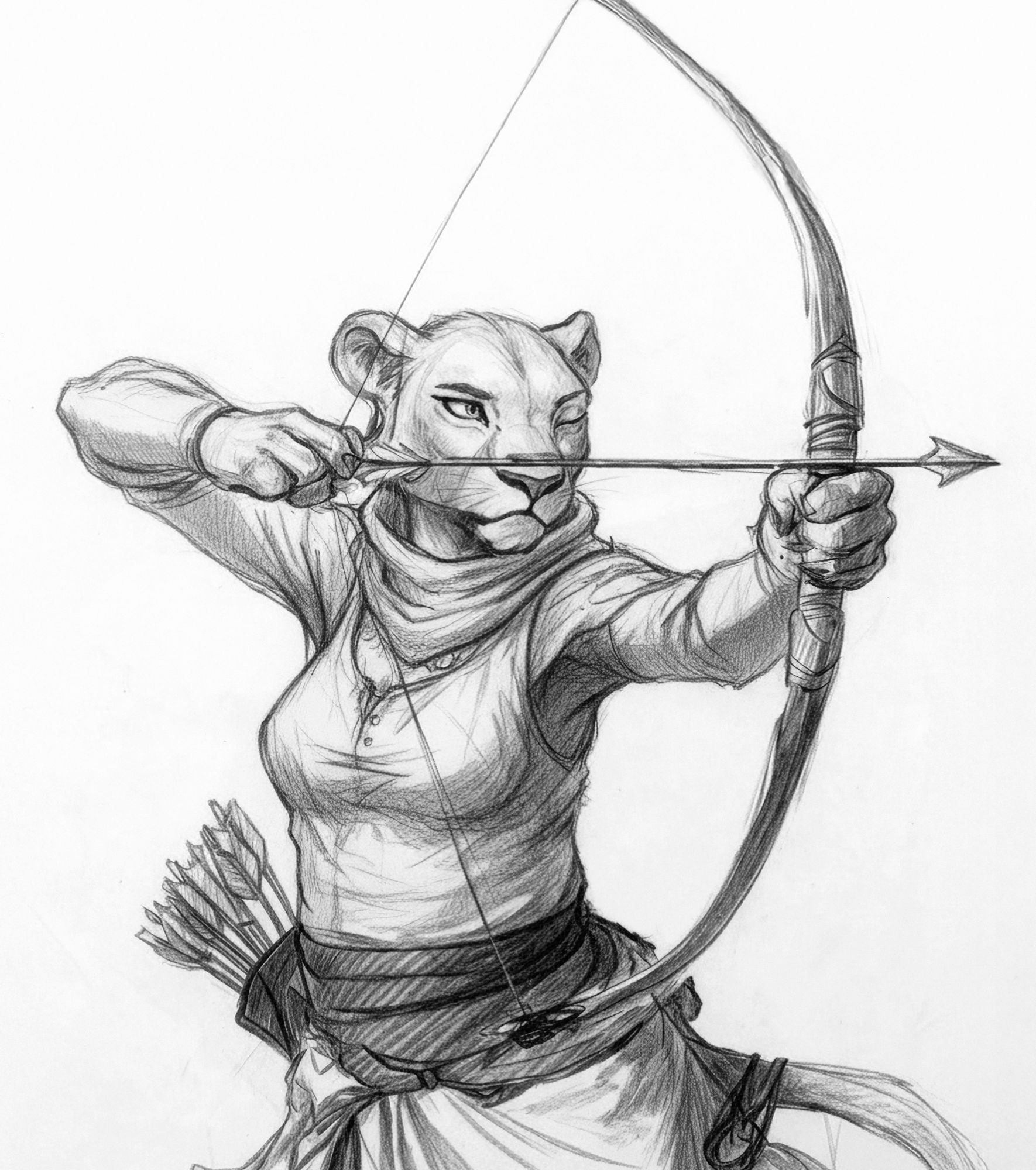 Мауна стреляет из лука